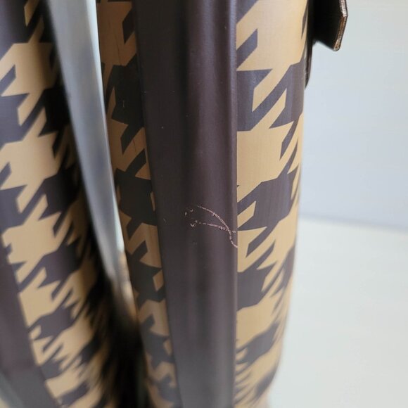 Capelli Rubber Boots Womens 8 Brown Houndstooth Check Waterproof Rain Boots - Picture 12 of 14